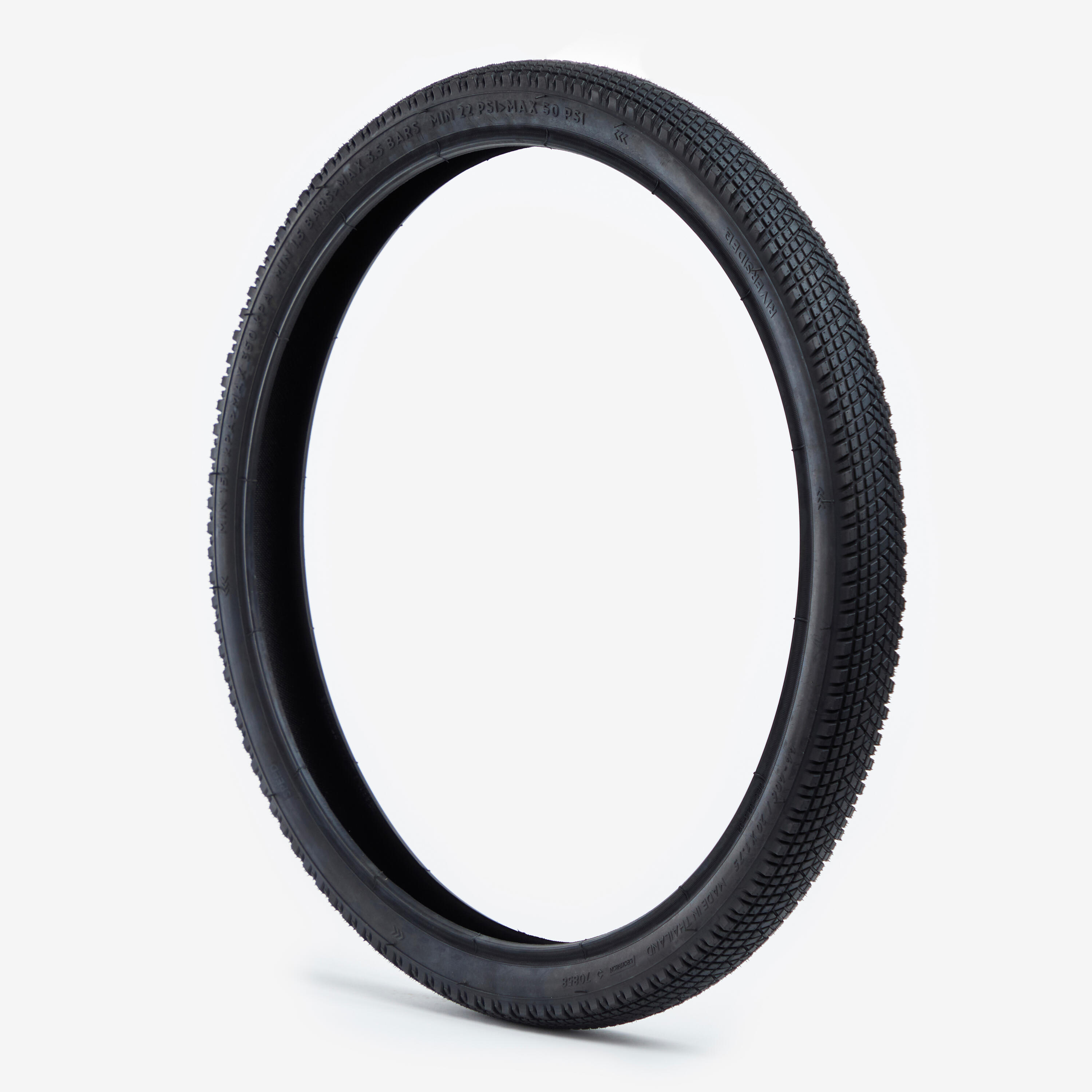 Pneu de vélo hybride à tringles rigides 20 po x 1,75 3/4