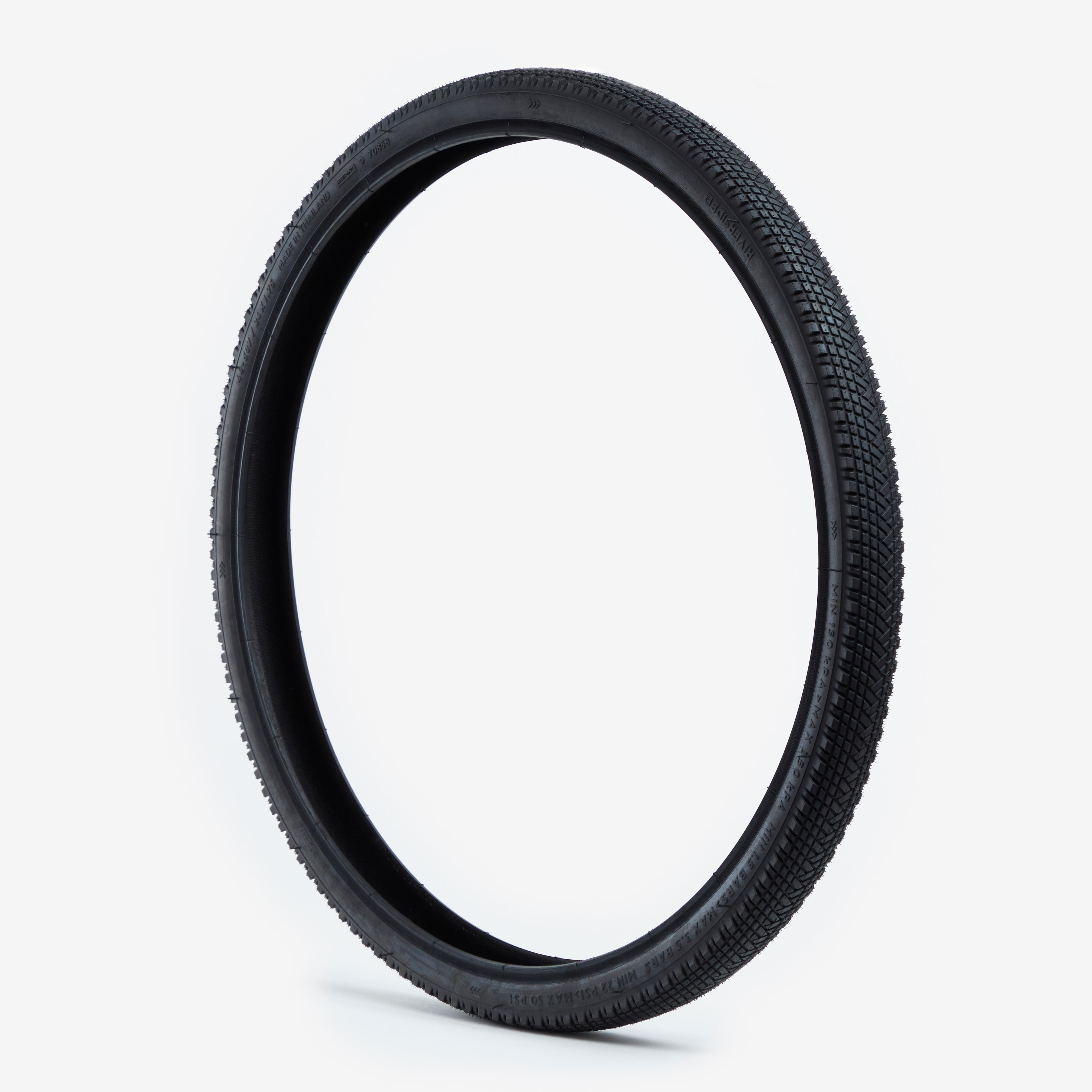 Hybrid Stiff Bead Bike Tire 24 x 1.75 - BTWIN