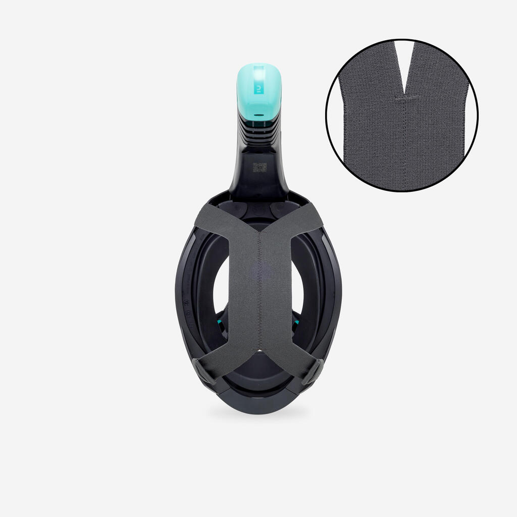 Underwater snorkelling mask Easybreath 900 > age 10 Twilight blue