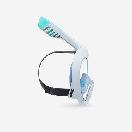Маска Easybreath для снорклінгу для дітей 6-10 років з сумкою блакитна