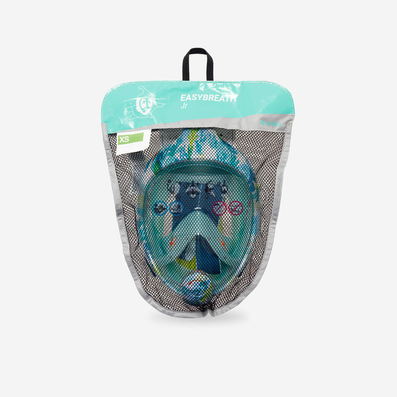 Maska do snorkelingu dla dzieci Subea Easybreath powierzchniowa JR XS Algae