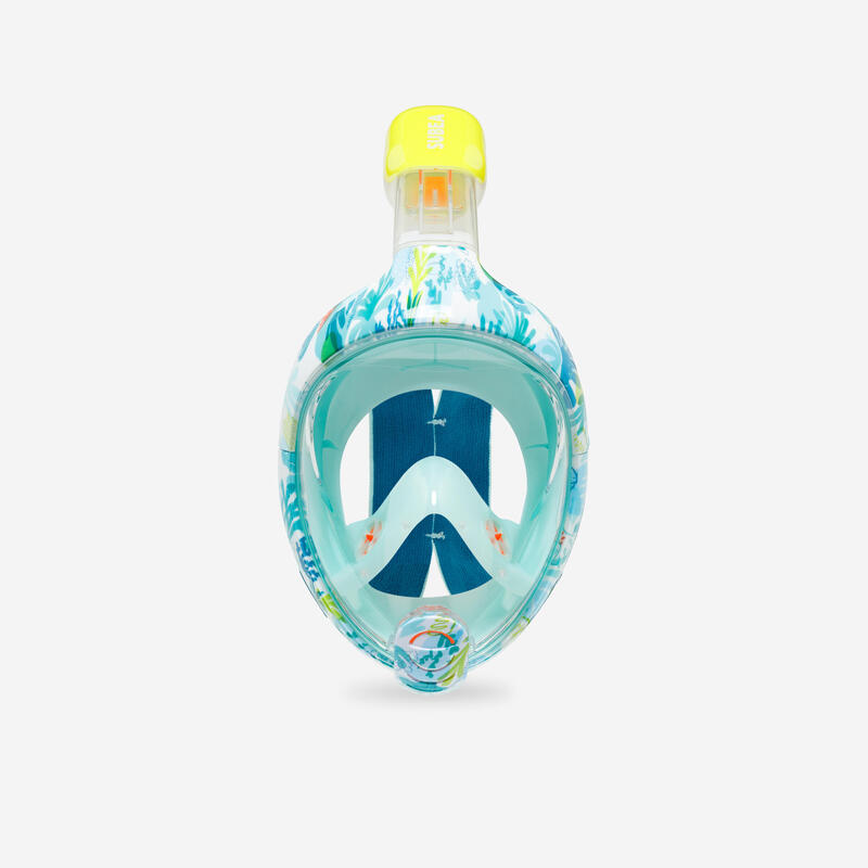 Maska do snorkelingu dla dzieci Subea Easybreath powierzchniowa JR XS Algae