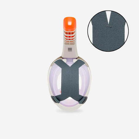 Маска дитяча Easybreath для снорклінгу (6-10 років/розмір XS) з сумкою фіолетова