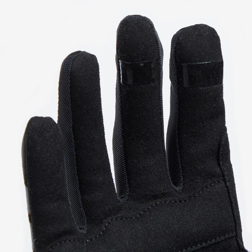 Kids' Cycling Long Summer Gloves Ages 8-14 - Black