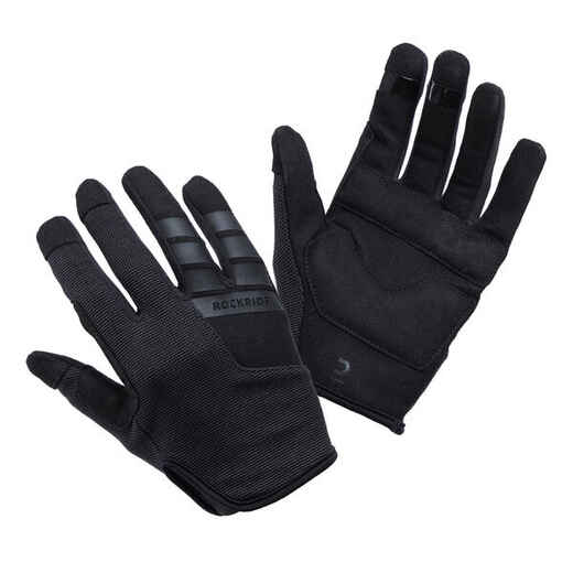 
      Kids' Cycling Long Summer Gloves Ages 8-14 - Black
  