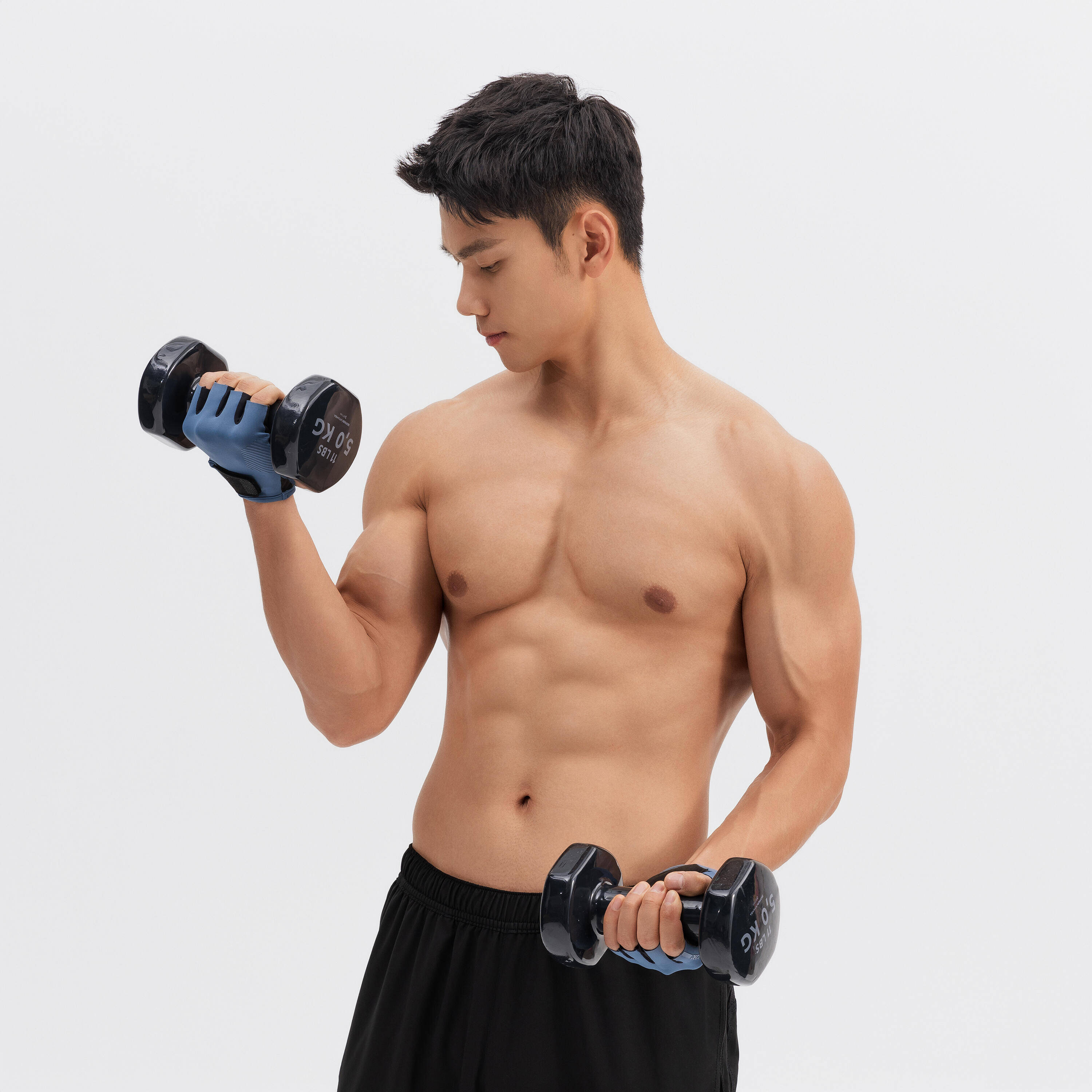 Set of 2 Hex Shaped PVC Dumbbells, 3kg, Soft Touch with 2 Years Warranty - Grey -  5