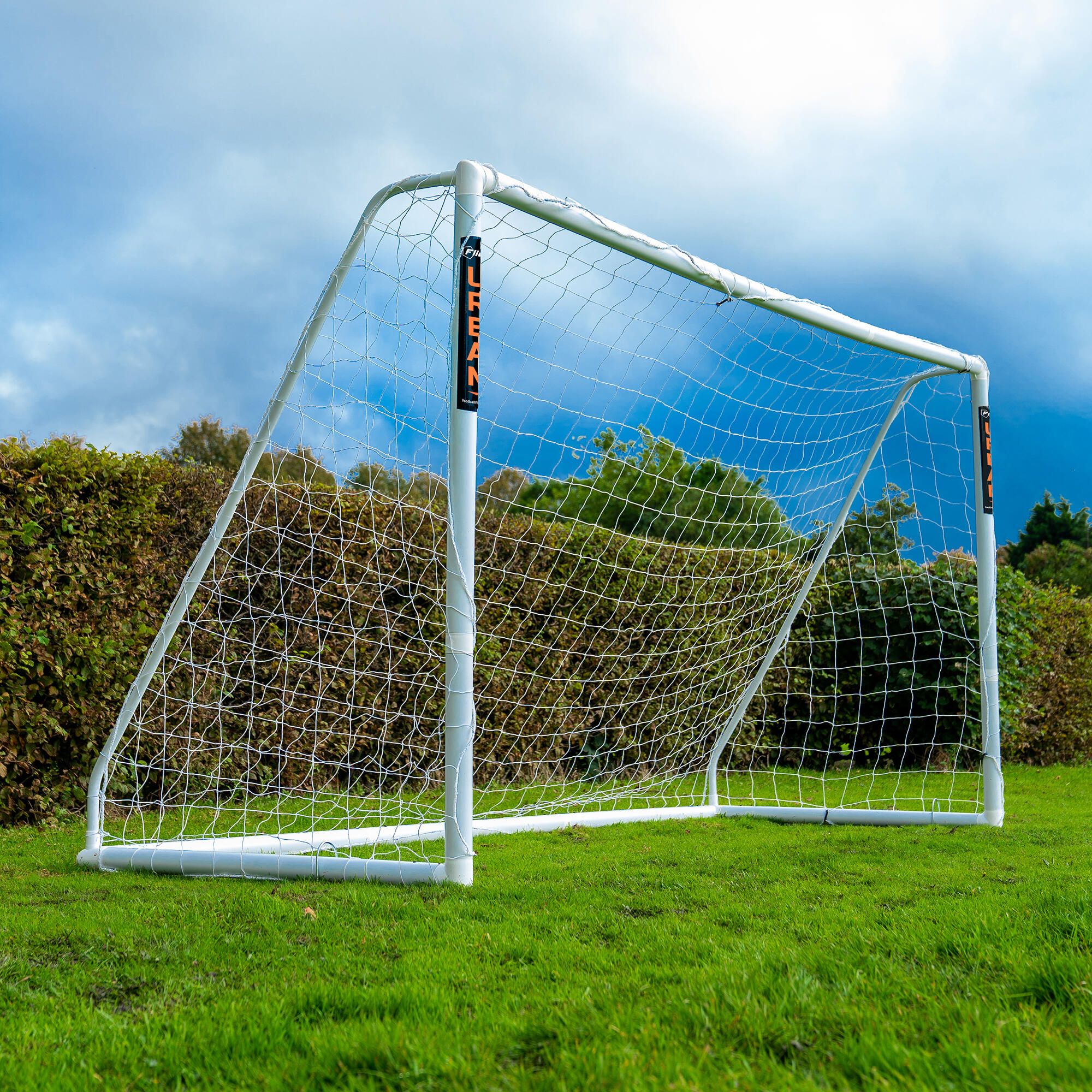 FOOTBALL FLICK 12ft x 6ft Football Goal By Football Flick In White