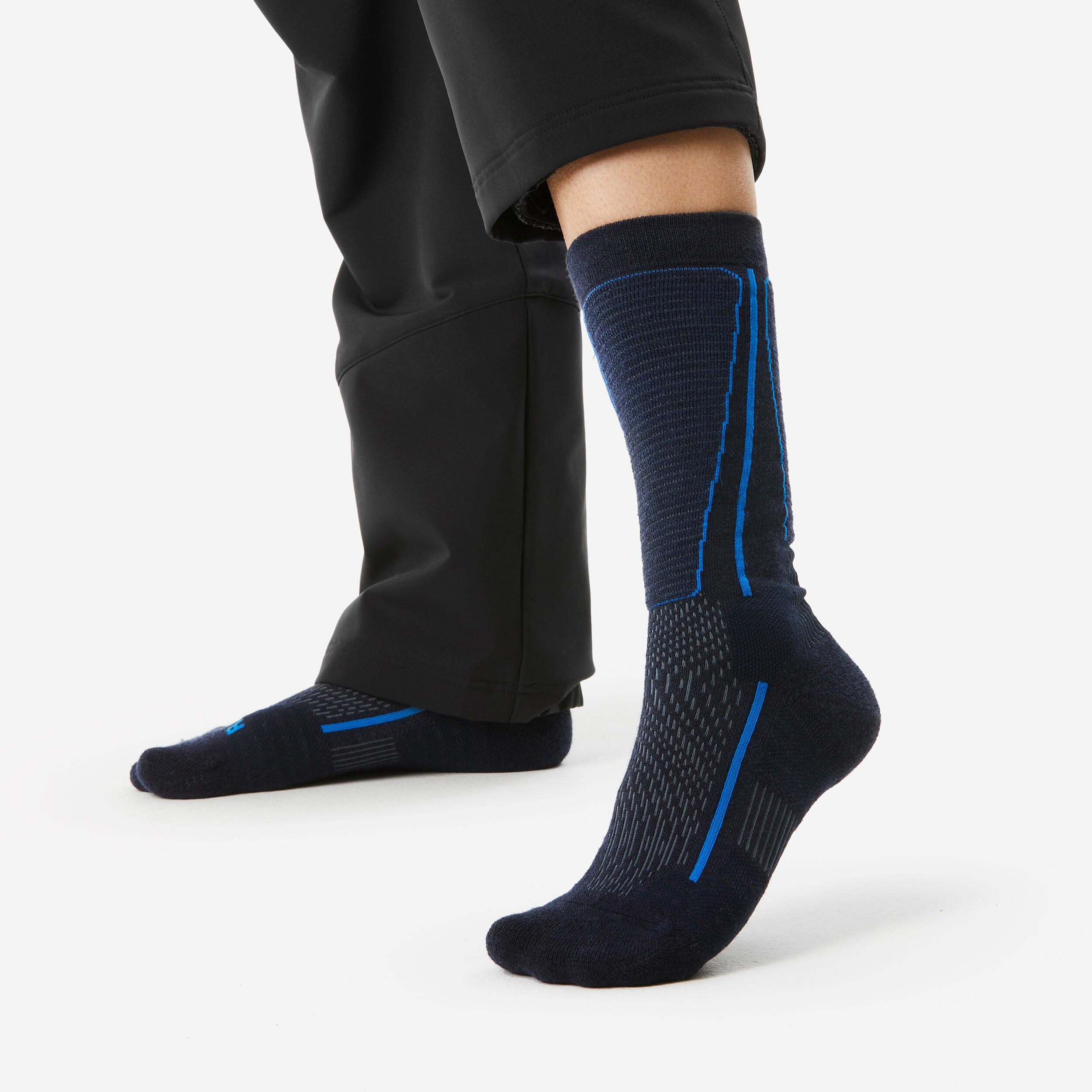 Warm hiking socks, SH500 Mountain Mid - Blue