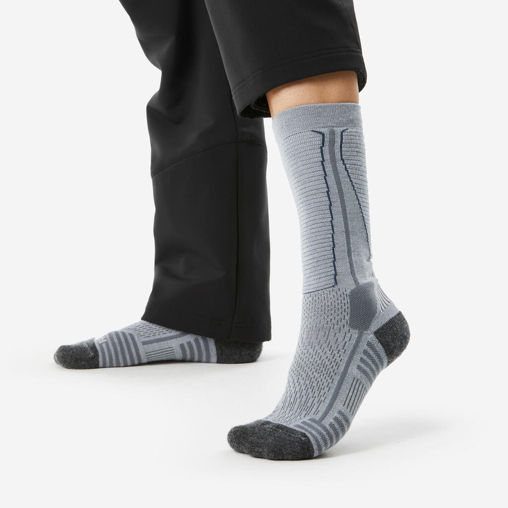 Warm hiking socks, SH500 Mountain Mid - Grey