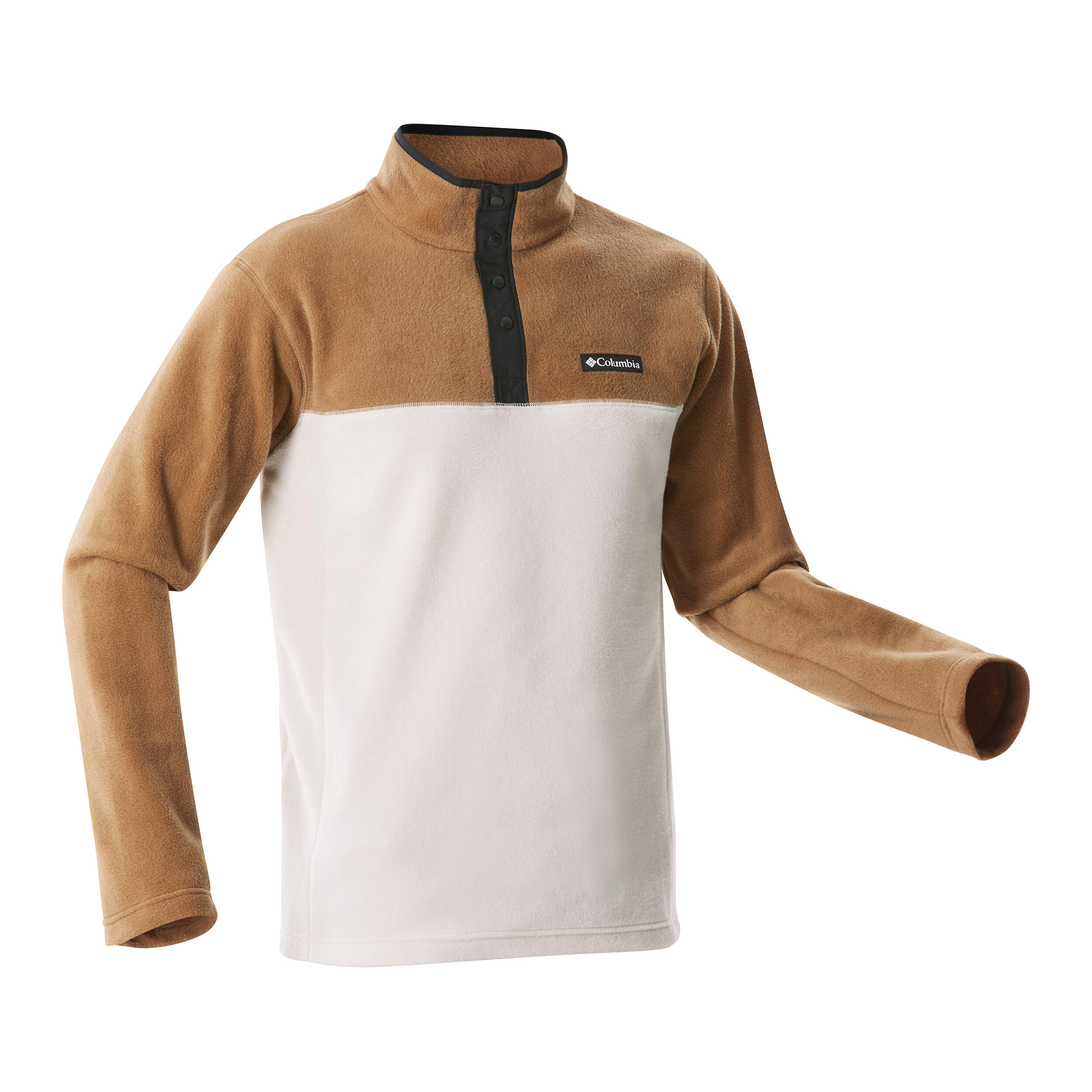 Polaire de randonnée montagne homme, Columbia Steens marron 4/4
