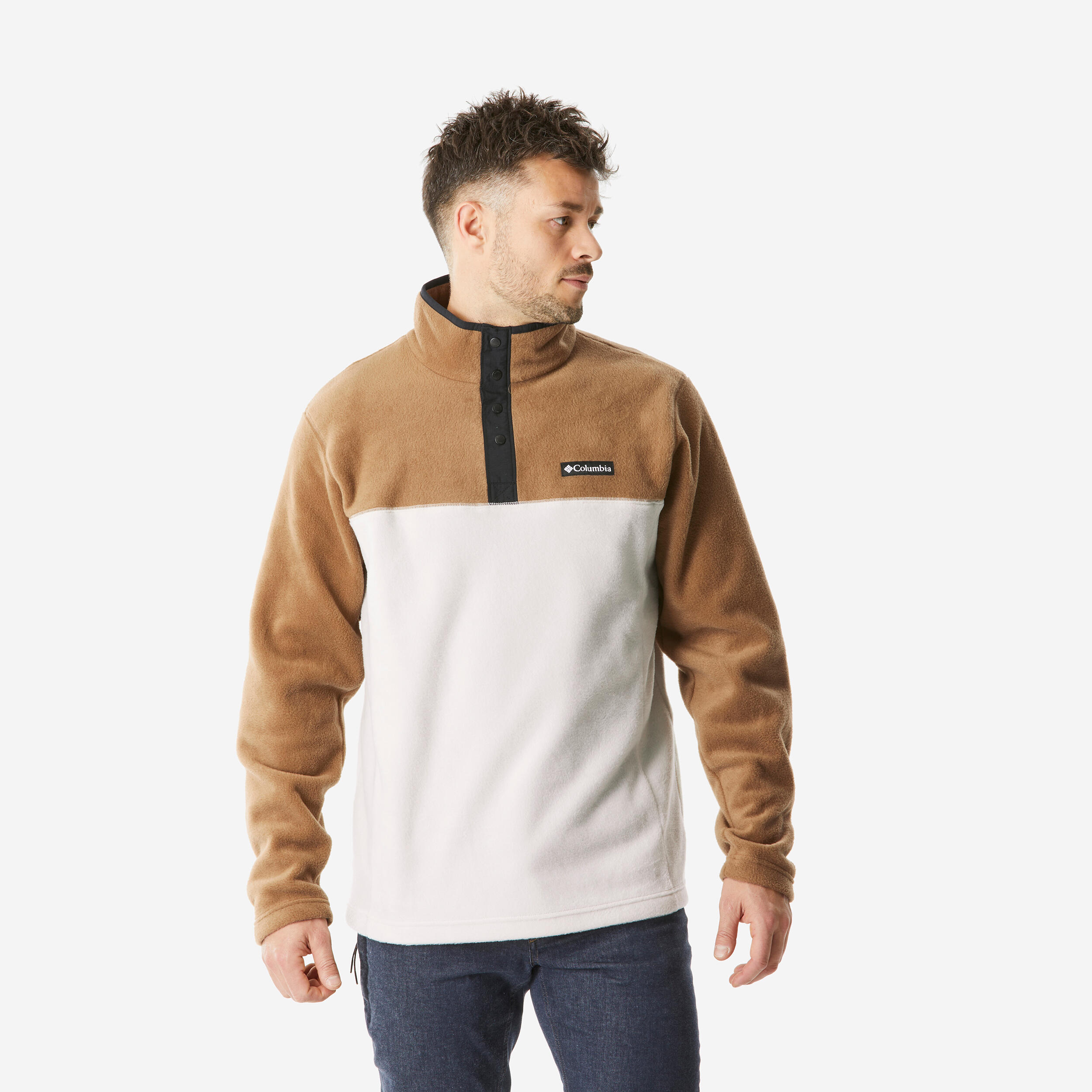 COLUMBIA Pile trekking uomo Columbia STEENS marrone e bianco