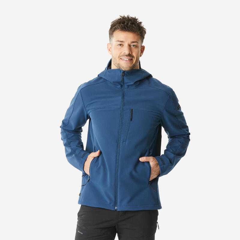 Geacă Protecție vânt Softshell Trekking MT500 Albastru Bărbați