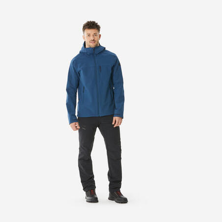 Куртка чоловіча WARM 500 з софтшелу синя