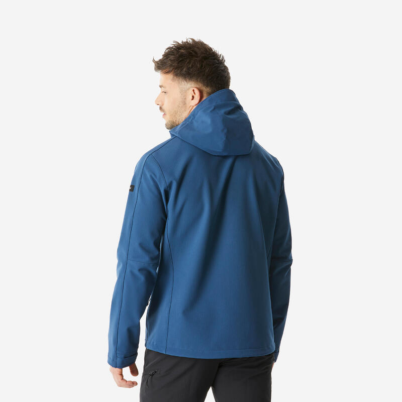 Veste de trek coupe-vent softshell homme, MT500 noir
