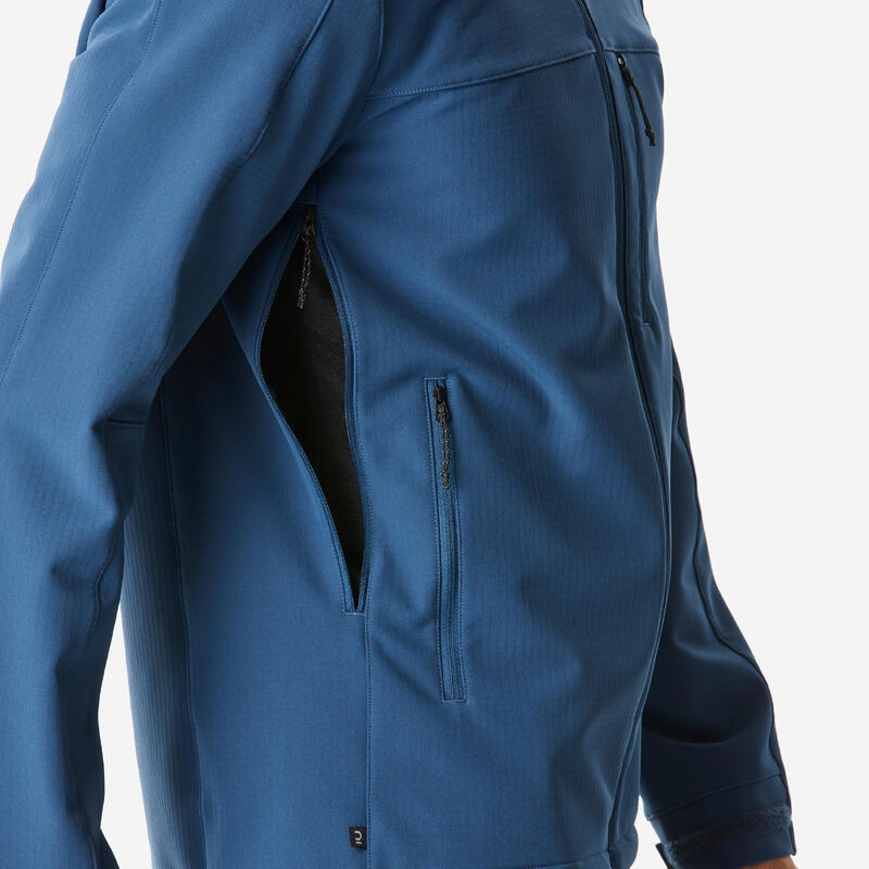 Geacă Protecție vânt Softshell Trekking MT500 Albastru Bărbați