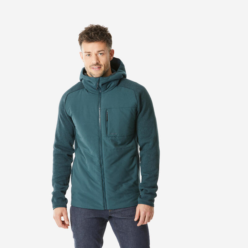 Bluza turystyczna męska z kapturem Quechua NH500 Hybride 
