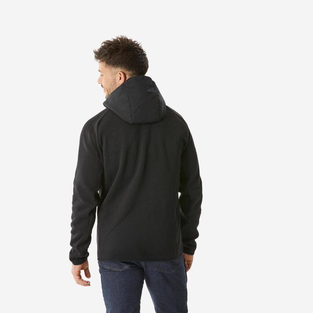 Sweatshirt de randonnée homme, NH500 Hybride vert
