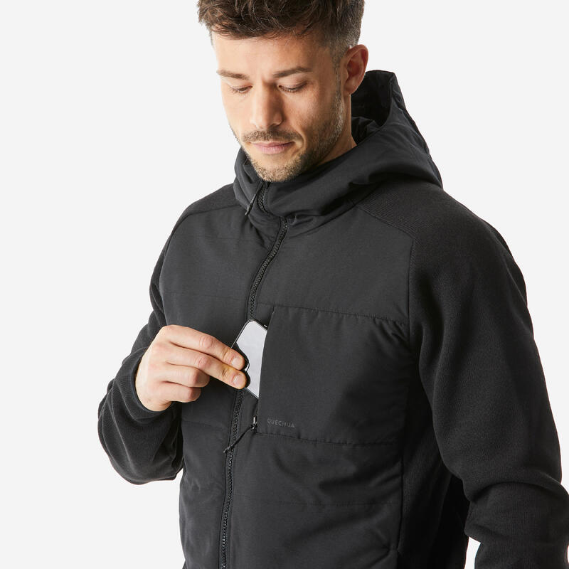 Erkek Outdoor Sweatshirt - Siyah - NH500 Hybride