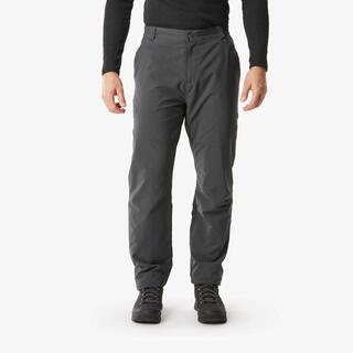 Men Hiking & Trekking Snow Trousers - Water Repellent Windproof Fabric - NH100 - Grey