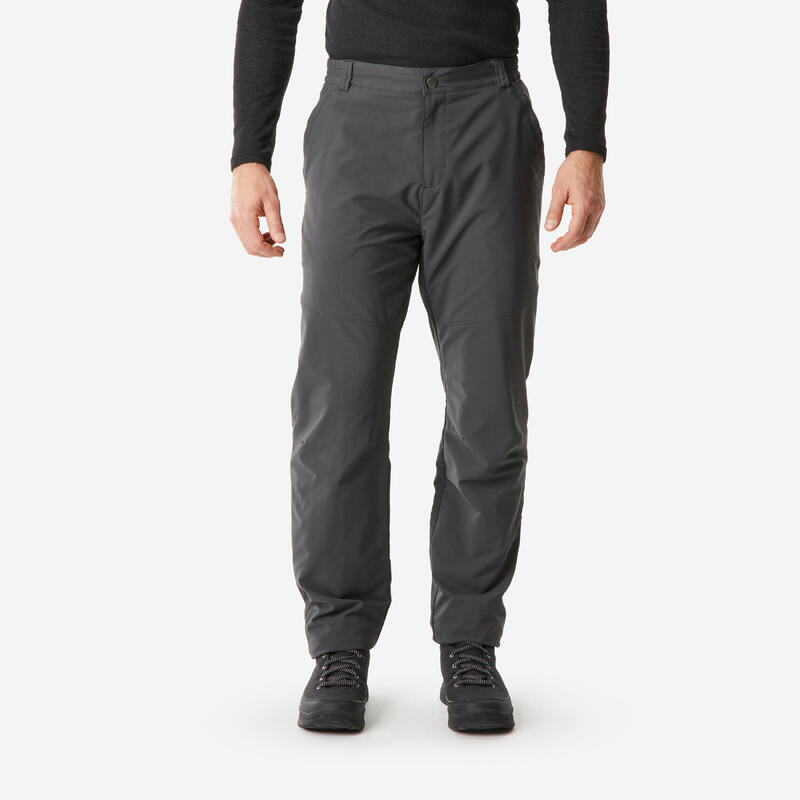 Pantalon Călduros Hidrofob Drumeție NH100 Gri Bărbați