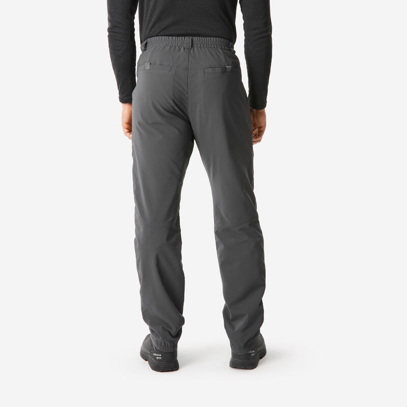 Pantalon de randonnée chaud déperlant homme, NH100 gris