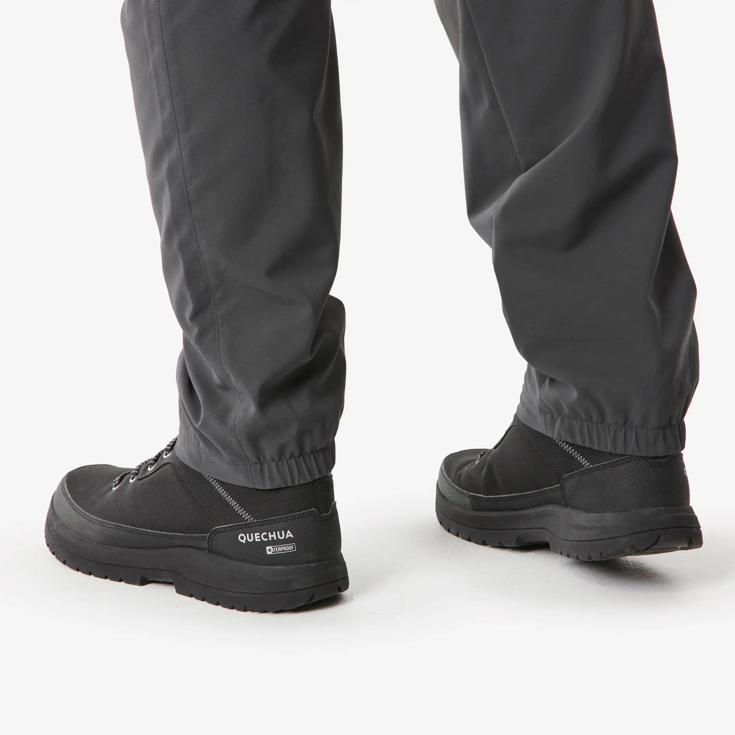 Men Hiking & Trekking Snow Trousers - Water Repellent Windproof Fabric - NH100 - Grey -  5