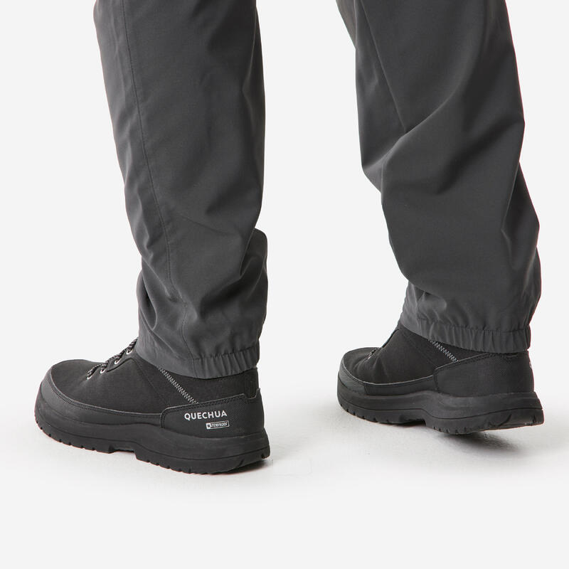 Pantalon de randonnée chaud déperlant homme, NH100 gris