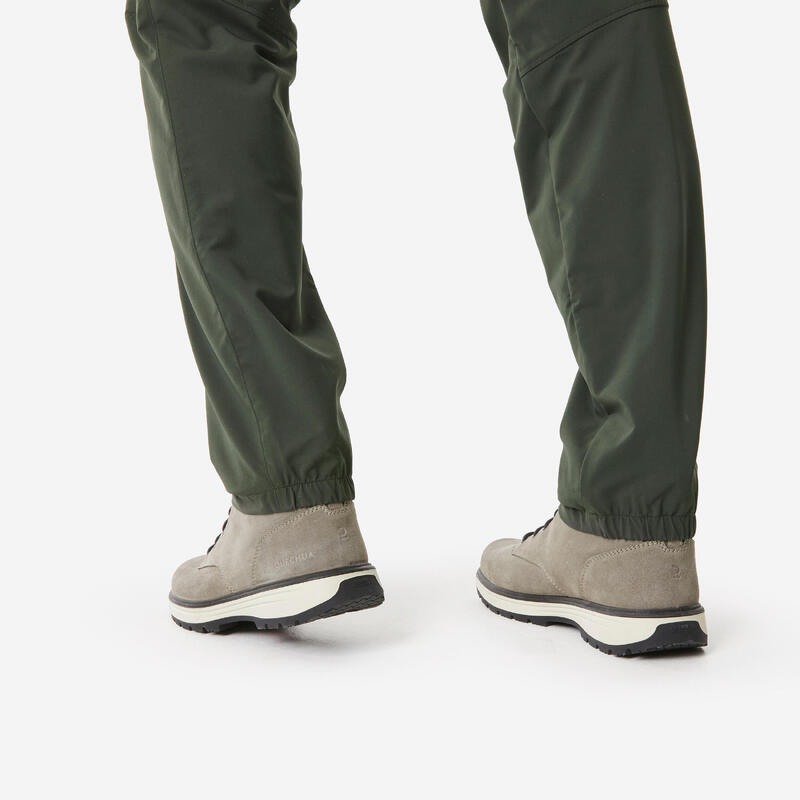 Pantalon Călduros Hidrofob Drumeție NH100 Kaki Bărbați