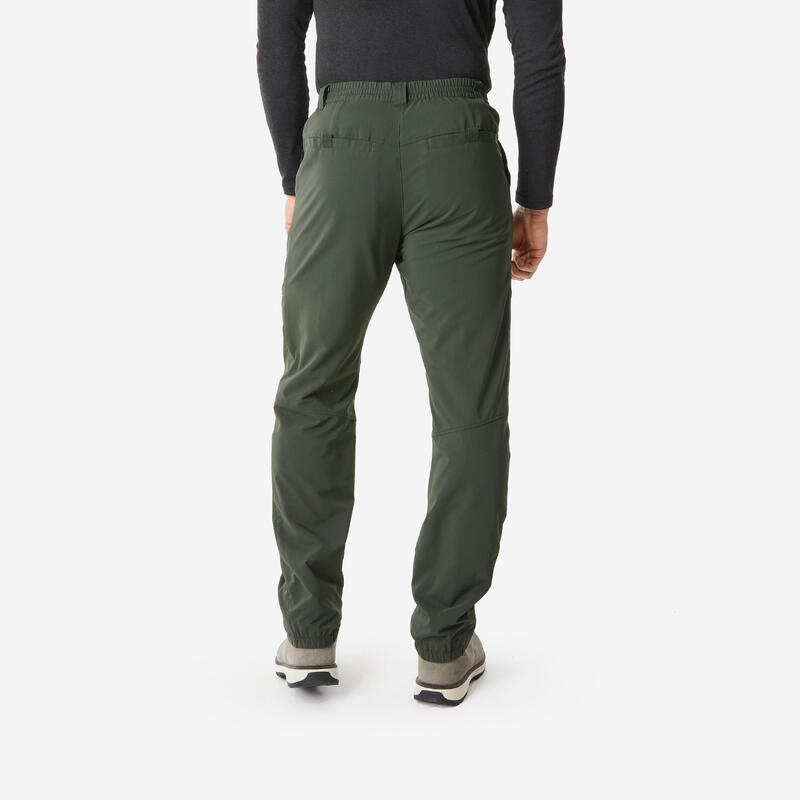 Pantalon Călduros Hidrofob Drumeție NH100 Kaki Bărbați