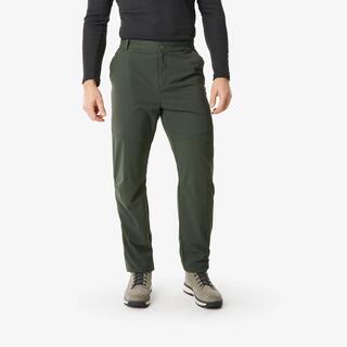 Men Hiking & Trekking Snow Trousers - Water Repellent Windproof Fabric - NH100 - Khaki