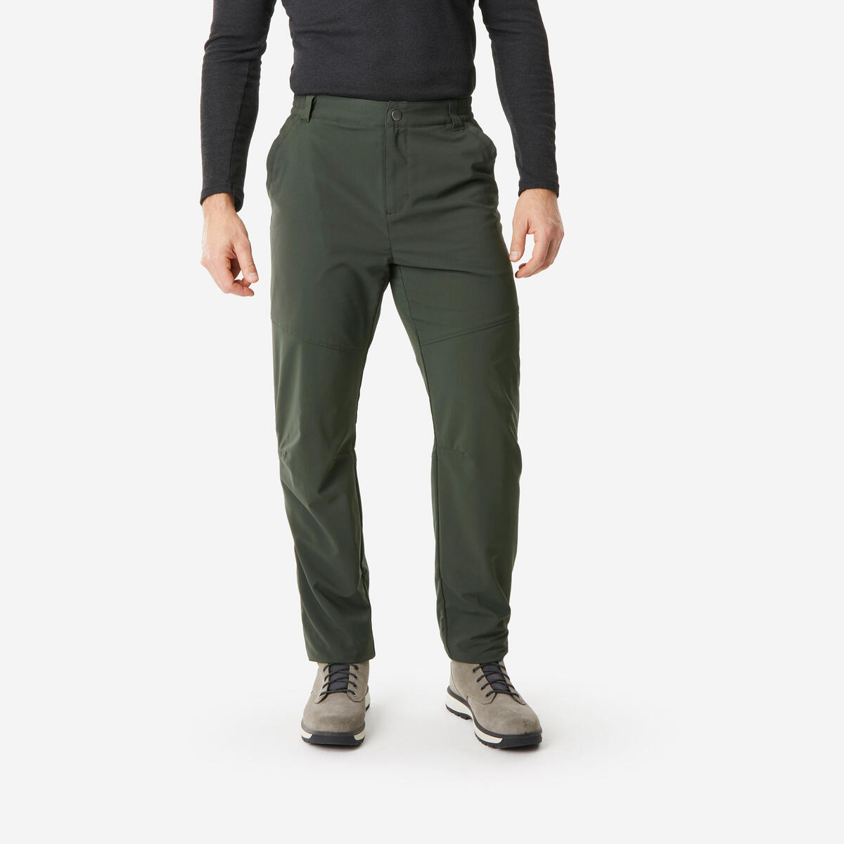 Pantalon de randonnée chaud déperlant homme, NH100 kaki