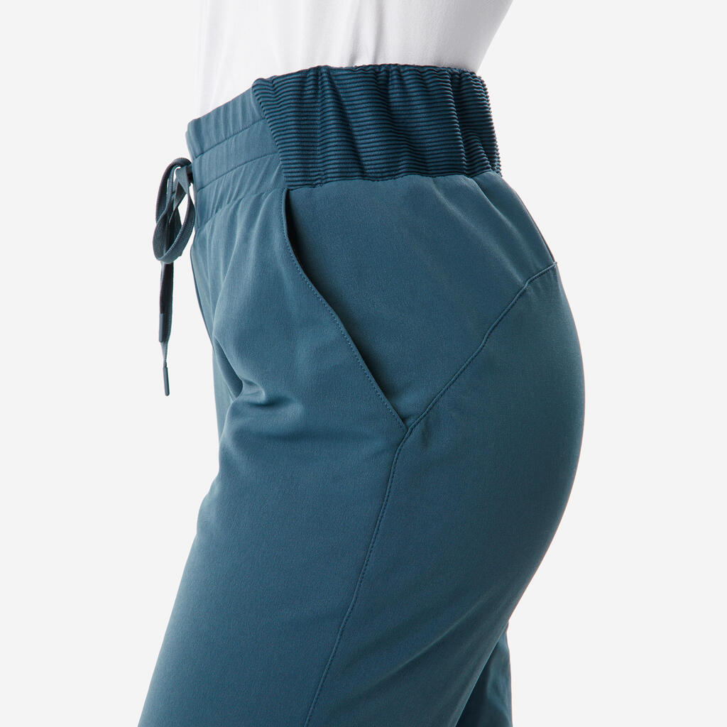 Pantalone za planinarenje NH500 vodoodbojne tople ženske - zelene