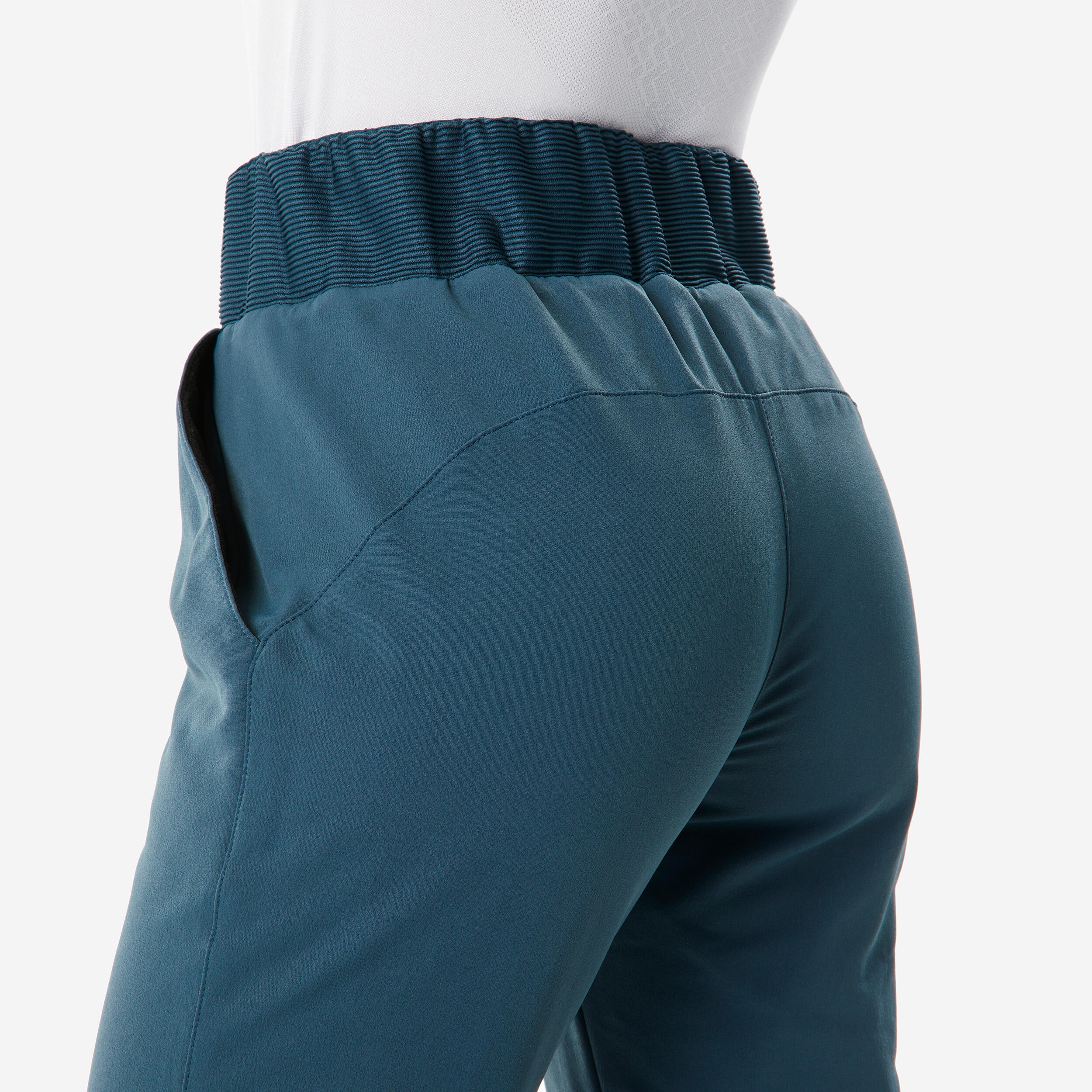 Women’s warm water-repellent hiking trousers, NH500 - Green