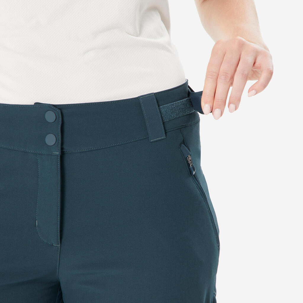 Pantalone za planinarenje SH500 vodoodbojne tople prozračne ženske