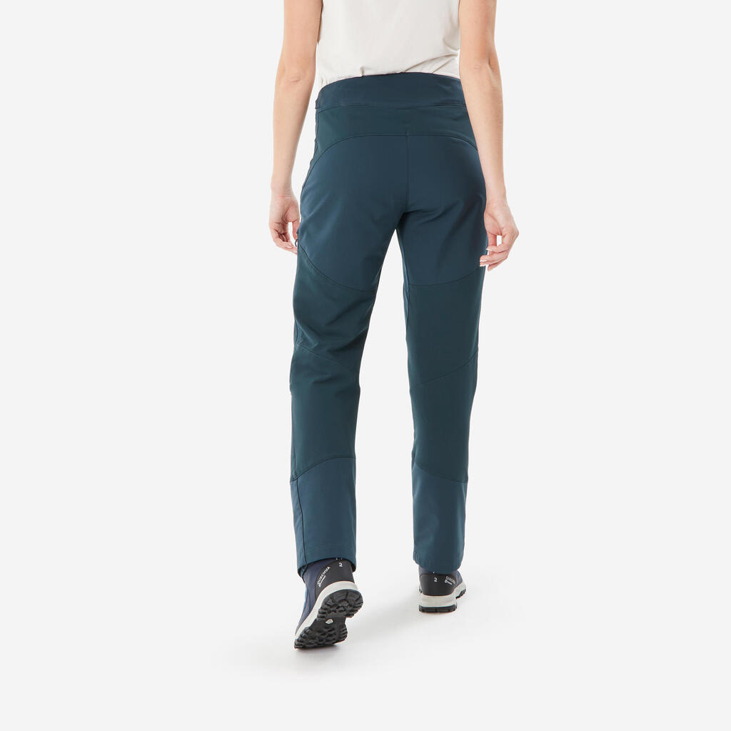 Pantalone za planinarenje SH500 vodoodbojne tople prozračne ženske