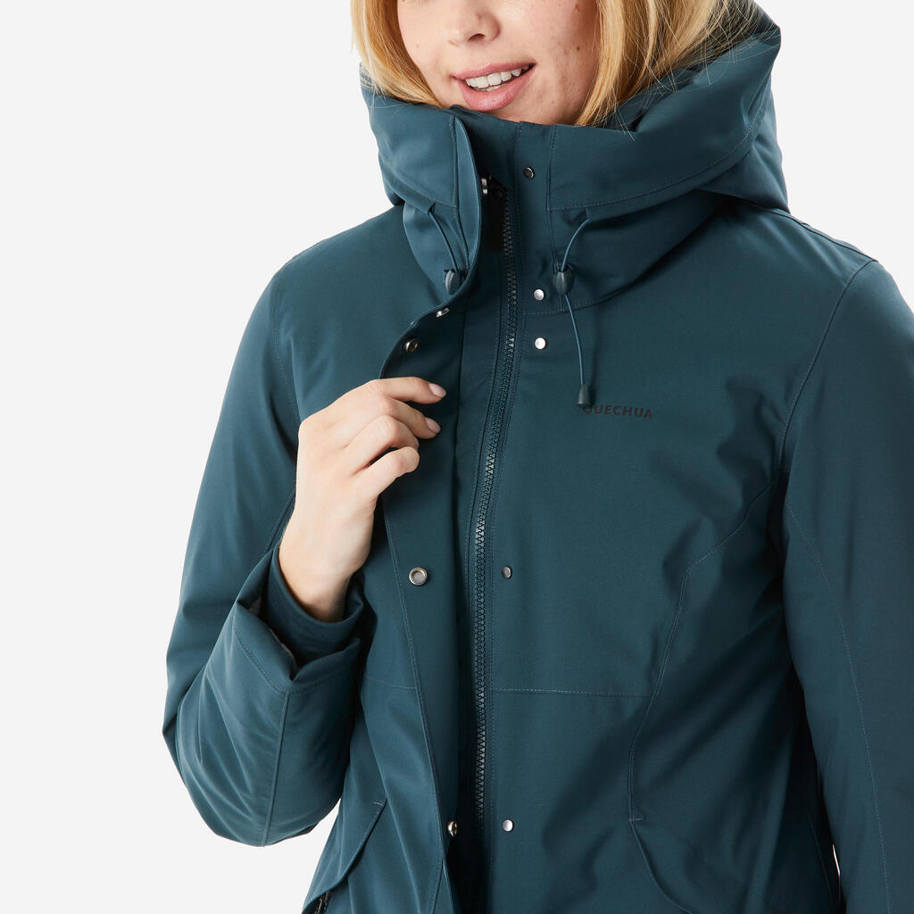 Winterjacke Parka Damen warm bis -10 °C wasserdicht Winterwandern - SH500