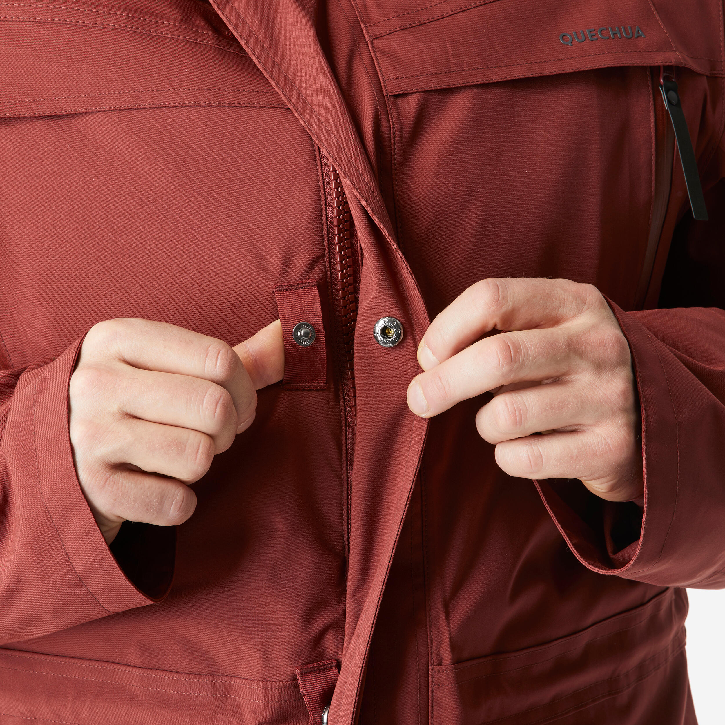 Parka de randonnée -20°C imperméable homme, NH900 marron 9/10