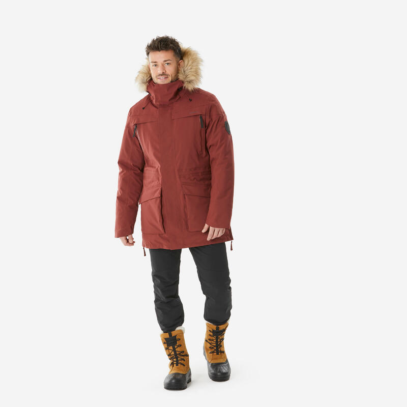 Parka de caminhada -20°C impermeável homem, NH900 castanho