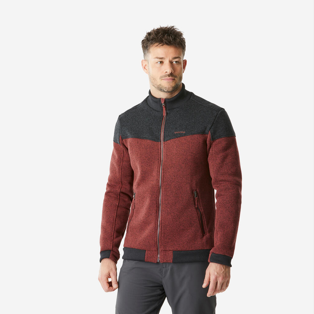 Ανδρική ζεστή ζακέτα fleece πεζοπορίας - SH100