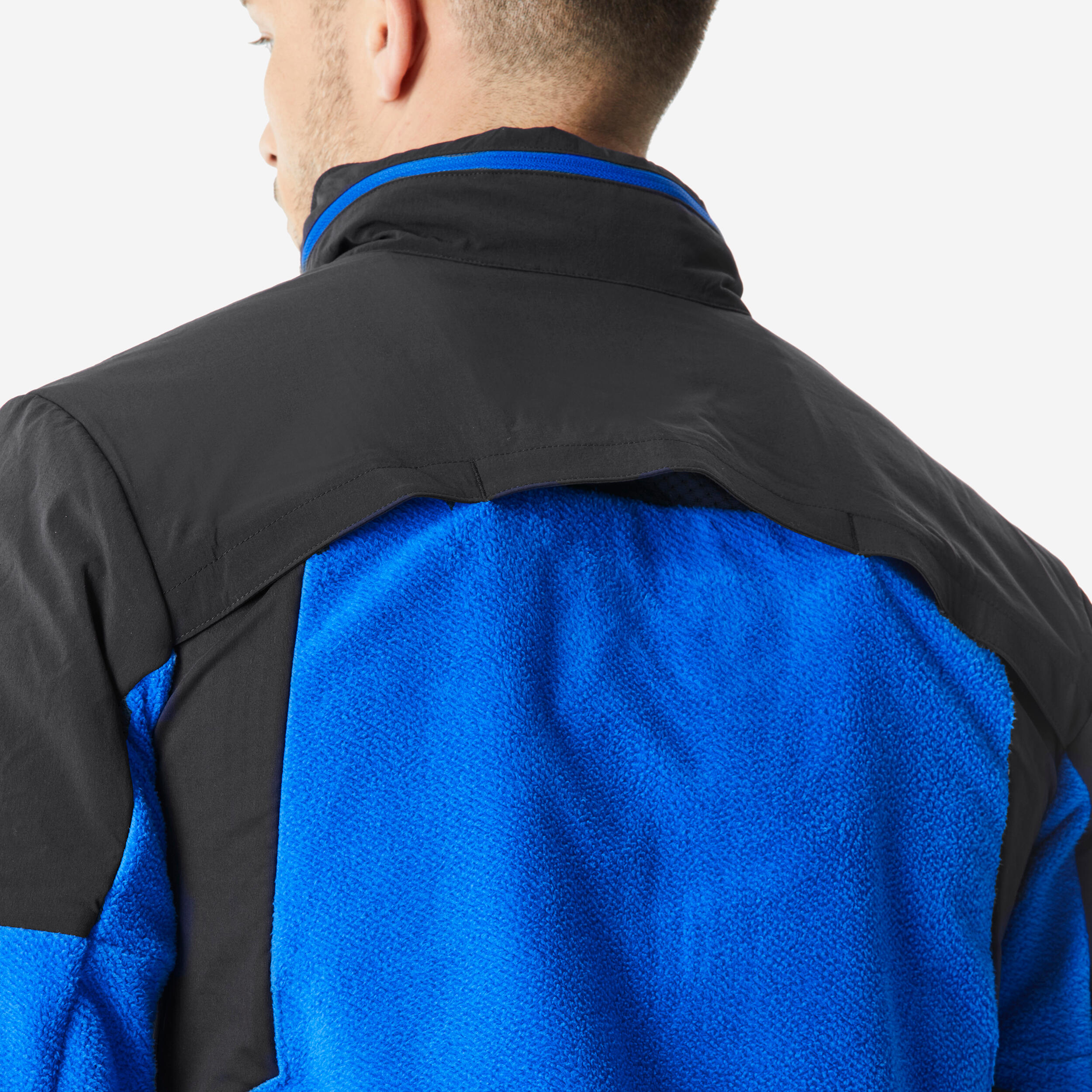 Fleecejacke Herren warm Winterwandern - MH500 Mountain blau 4/8
