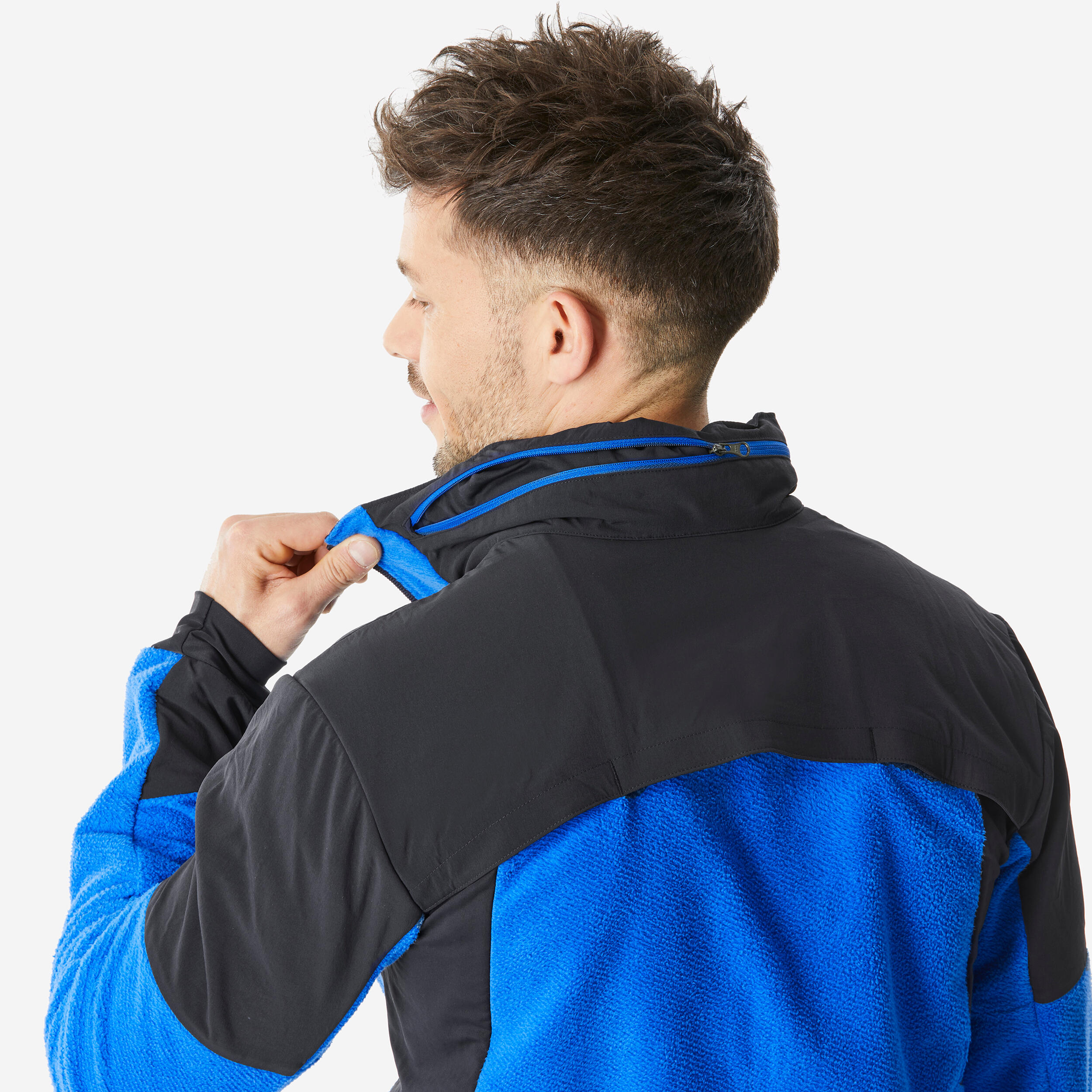Pull Polaire Weird Fish Homme – Bleu Moyen, 1/4 Zip, Randonnée – Taille M – Parfait état