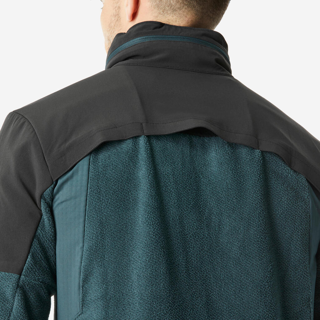 Men’s warm hiking fleece jacket, MH500 Mountain - Blue