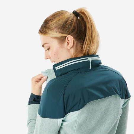 Кофта жіноча SH500 для зимового туризму зелена