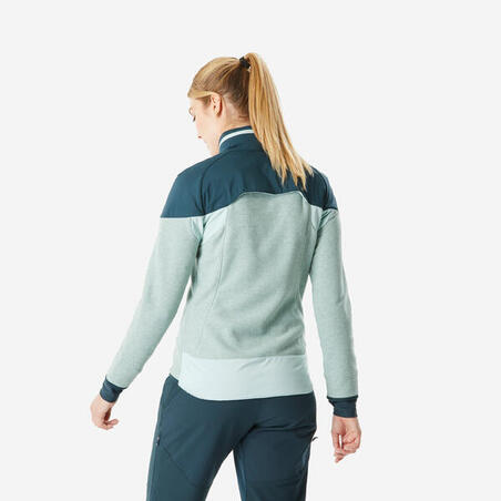 Кофта жіноча SH500 для зимового туризму зелена