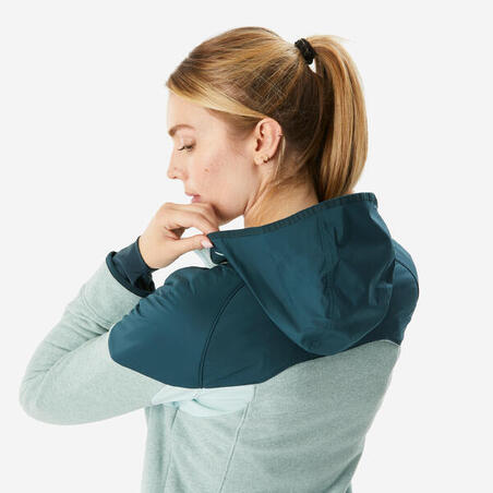 Кофта жіноча SH500 для зимового туризму зелена