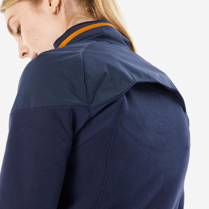 Polaire de randonnée chaude femme, MH500 Mountain bleu