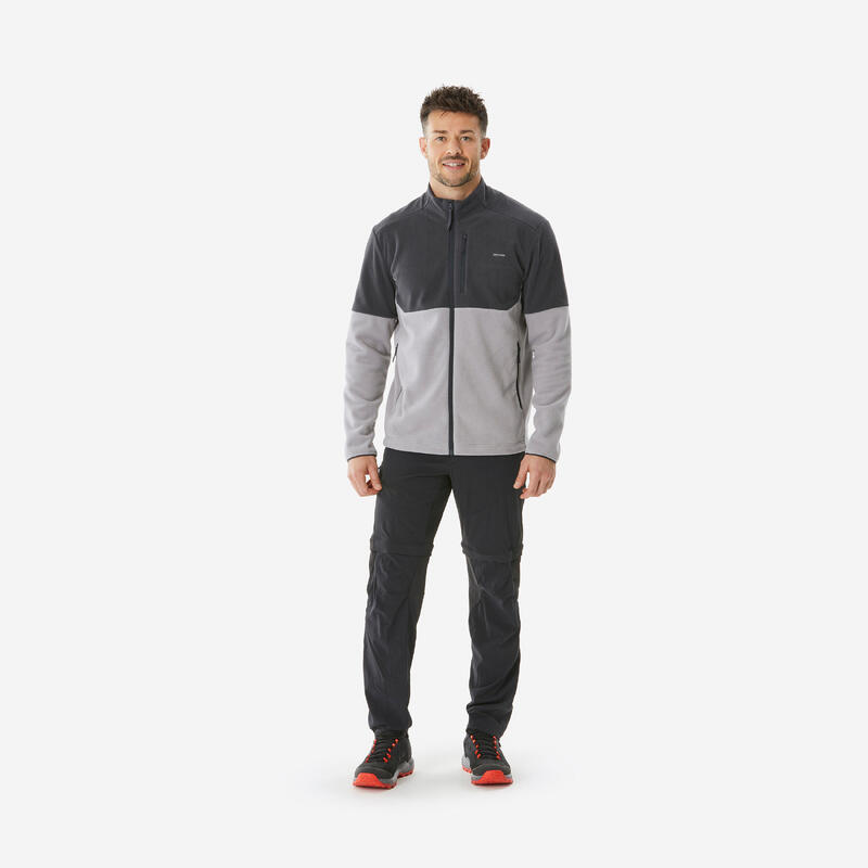 VESTE POLAIRE RANDONNEE MH 500 HOMME GRISE