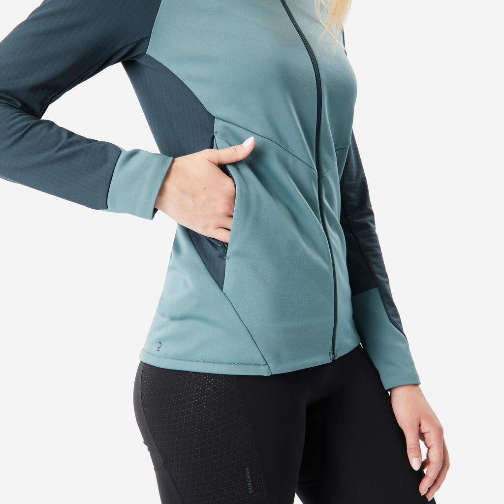 Fleecejacke Damen Wandern leicht - MH520 grün