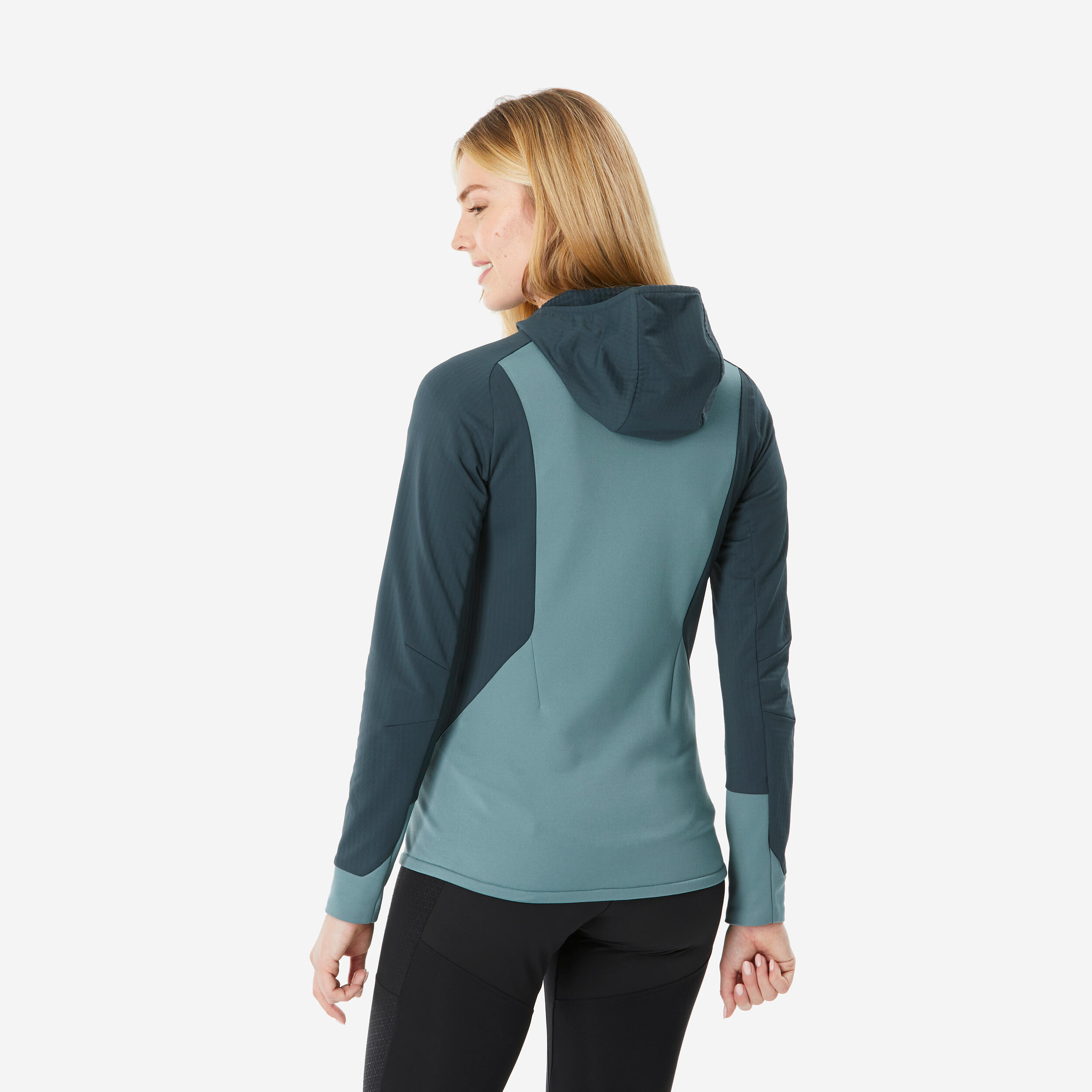 Chaqueta polar de montaña y trekking con capucha Mujer Quechua MH500 Light 2/6