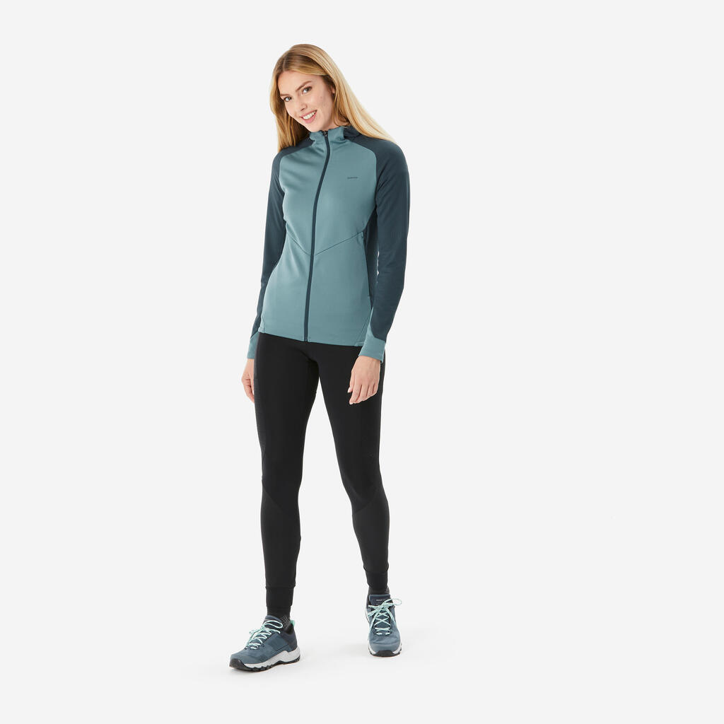 Fleecejacke Damen Wandern leicht - MH520 grün